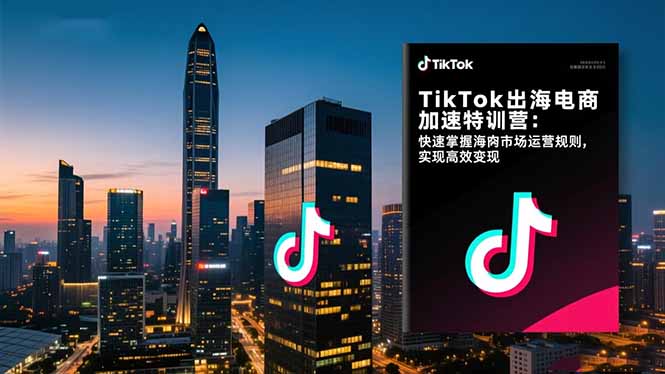 TikTok出海电商加速特训营：快速掌握海外市场运营规则，实现高效变现-冒泡网