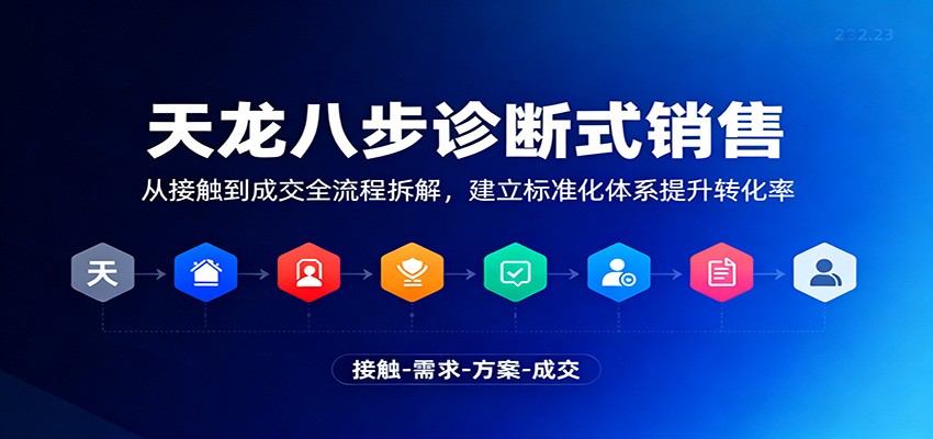 天龙八步诊断式销售,从接触到成交全流程拆解,建立标准化体系提升转化率-冒泡网