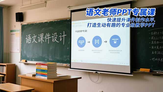 语文老师PPT专属课：快速提升课件制作水平，打造生动有趣的专业级教学PPT-冒泡网