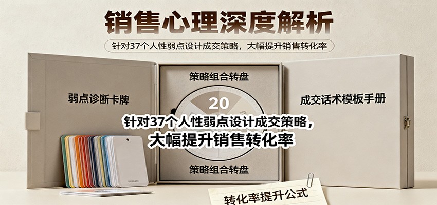 销售心理深度解析：针对37个人性弱点设计成交策略，大幅提升销售转化率！-冒泡网