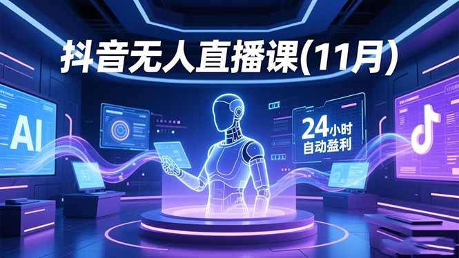 抖音无人直播课(11月-冒泡网