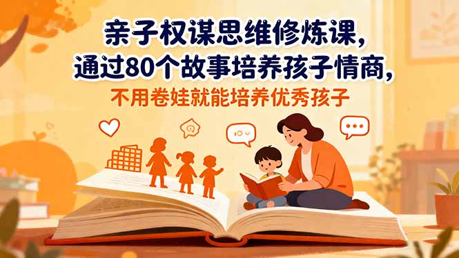 亲子权谋思维修炼课，通过80个故事培养孩子情商,不用卷娃就能培养优秀孩子-冒泡网
