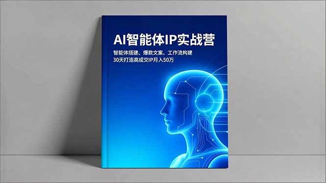 AI智能体IP实战营,智能体搭建、爆款文案、工作流构建,30天打造高成交IP月入50万-冒泡网