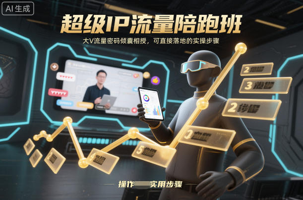 超级IP流量陪跑班,大V流量密码倾囊相授,可直接落地的实操步骤-冒泡网