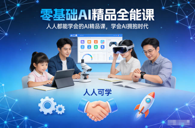 零基础AI精品全能课,人人都能学会的AI精品课,学会AI拥抱时代-冒泡网