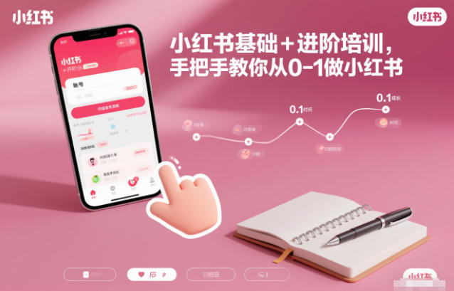 小红书基础+进阶培训,手把手教你从0-1做小红书-冒泡网