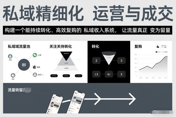 私域精细化运营与成交,构建一个能持续转化、高效复购的私域收入系统,让流量真正变为留量-冒泡网