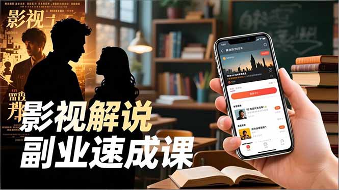 Tk影视解说副业速成课,软件安装、全流程实操、爆款预设,新手两周变现-冒泡网