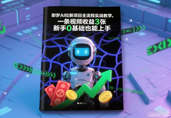 即梦AI拉新项目全流程实战教学，一条视频收益3张，新手0基础也能上手-冒泡网