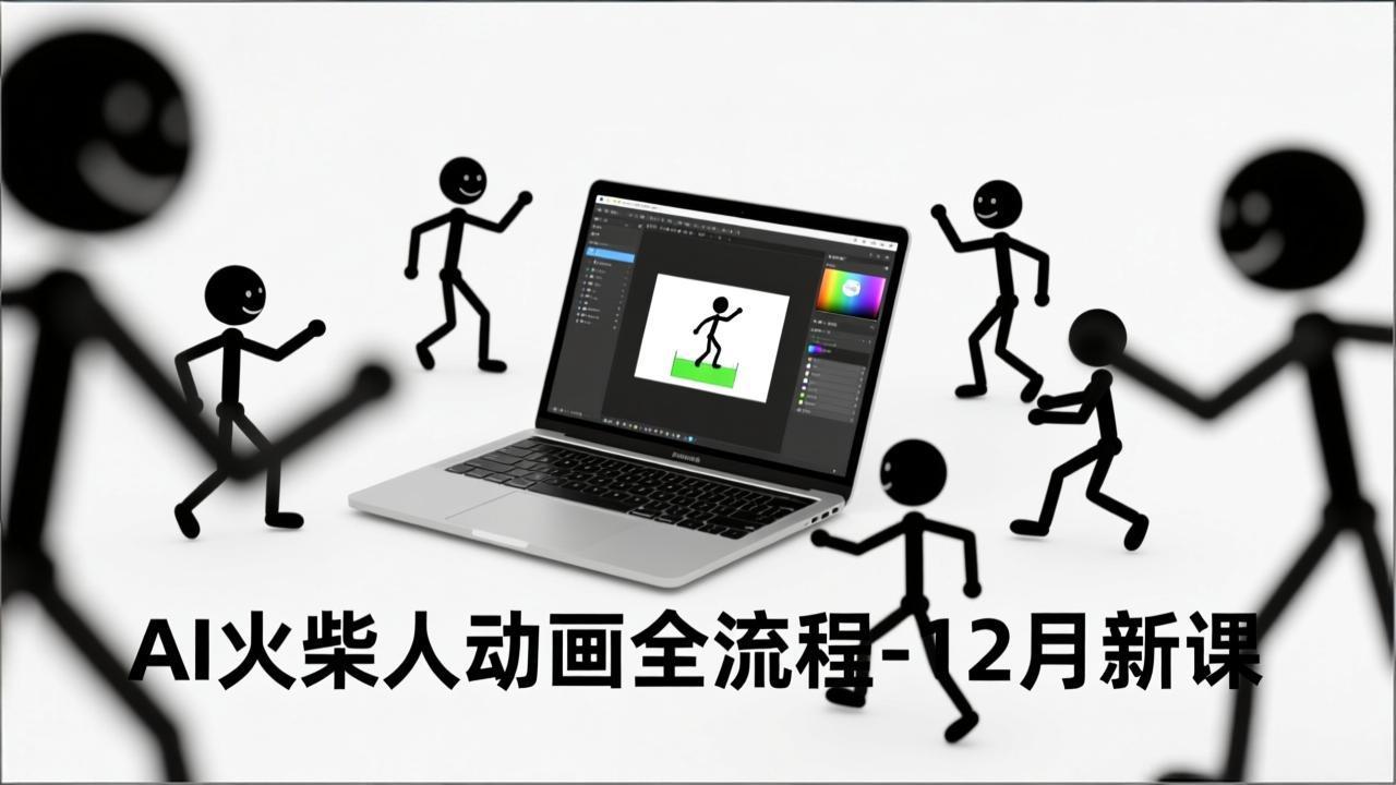 AI火柴人动画全流程-12月新课，文案生成、声音克隆、视频剪辑，零基础快速产出动画-冒泡网