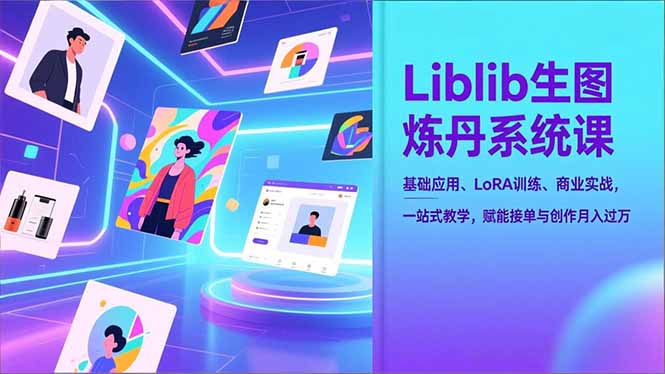 Liblib生图炼丹系统课，基础应用、LoRA训练、商业实战，一站式教学，赋能接单与创作月入过万-冒泡网