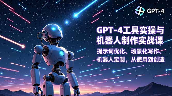 GPT-4工具实操与机器人制作实战课：提示词优化、场景化写作、机器人定制，从使用到创造-冒泡网