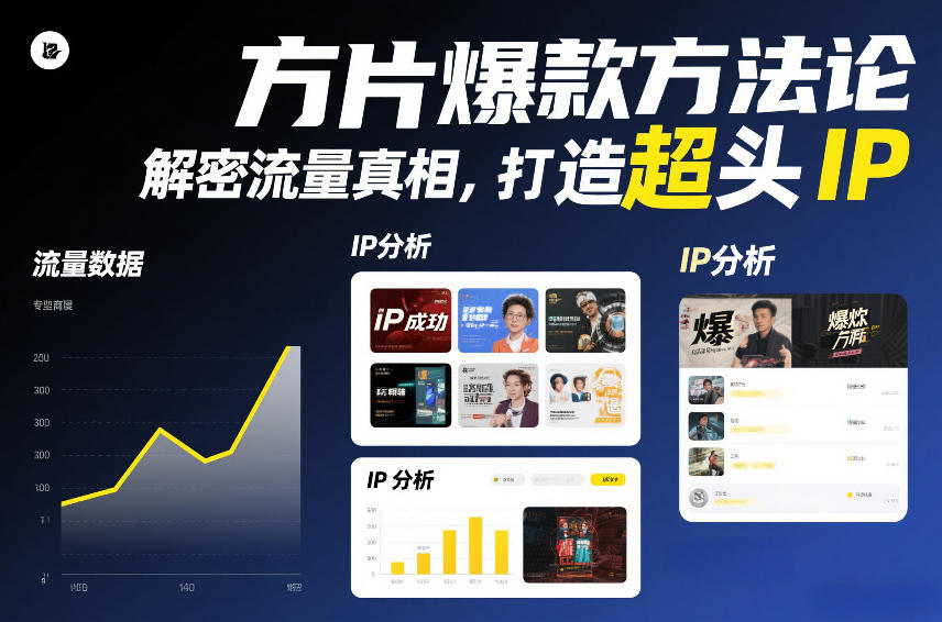 方片爆款方法论,解密流量真相,打造超头IP-冒泡网