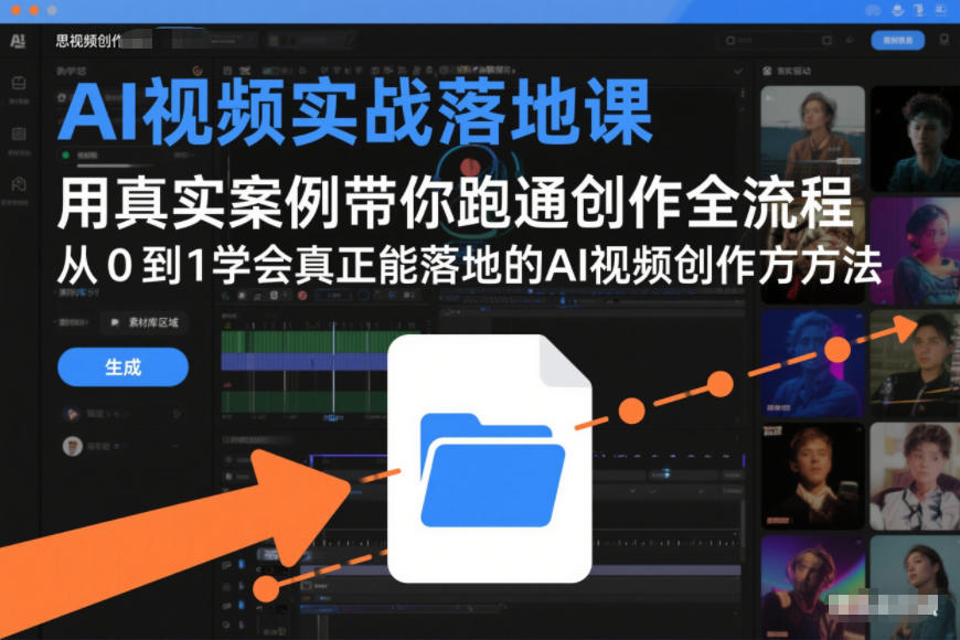 AI视频实战落地课,用真实案例带你跑通创作全流程,从0到1学会真正能落地的AI视频创作方法-冒泡网