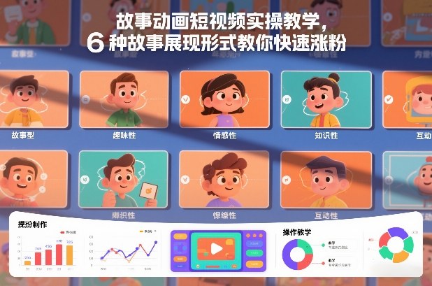 故事动画短视频实操教学，6种故事展现形式教你快速涨粉-冒泡网