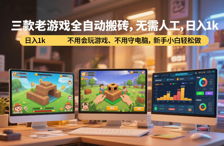 三款老游戏全自动搬砖,无需人工,日入1k,不用会玩游戏、不用守电脑,新手小白轻松做【揭秘】-冒泡网