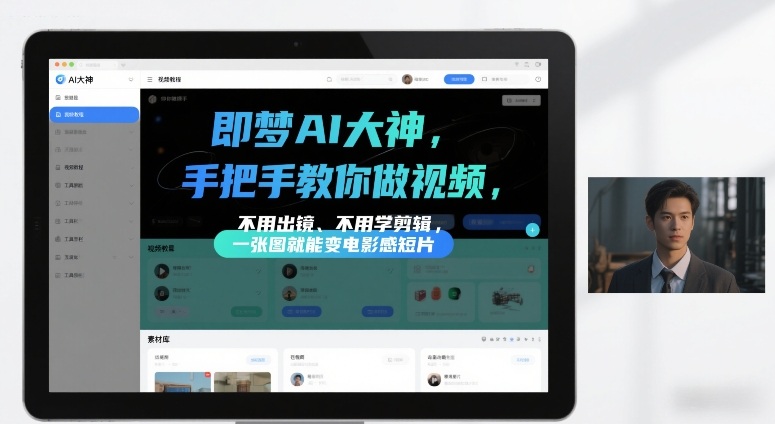 即梦AI大神手把手教你做视频，不用出镜、不用学剪辑，一张图就能变电影感短片-冒泡网
