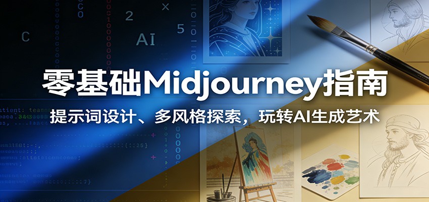 零基础Midjourney指南:提示词设计、多风格探索,玩转AI生成艺术-冒泡网