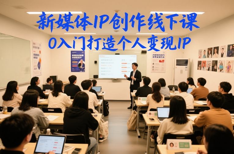 新媒体IP创作线下课,0入门打造个人变现IP-冒泡网