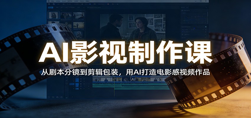 AI影视制作课:从剧本分镜到剪辑包装,用AI打造电影感视频作品-冒泡网