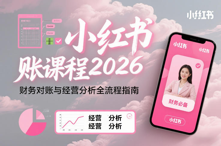 小红书对账课程2026,财务对账与经营分析全流程指南-冒泡网