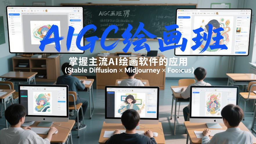 AIGC绘画班,掌握主流Ai绘画软件的应用(Stable Diffusion x Midjourney x Fooocus)-冒泡网