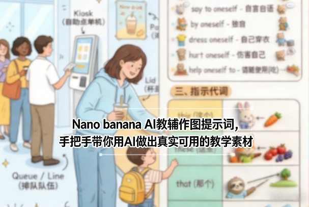 Nano banana AI教辅作图提示词,手把手带你用AI做出真实可用的教学素材-冒泡网