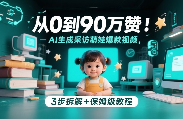从0到90万赞：AI生成采访萌娃爆款视频，3步拆解+保姆级教程-冒泡网