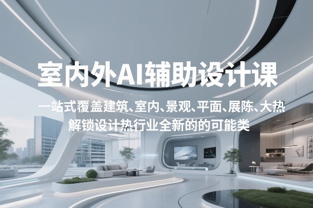 室内外AI设计课，一站式覆盖建筑、室内、景观、平面、展陈五大热门品类，解锁设计行业的全新可能-冒泡网
