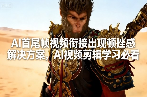 AI首尾帧视频衔接出现顿挫感解决方案,AI视频剪辑学习必看-冒泡网