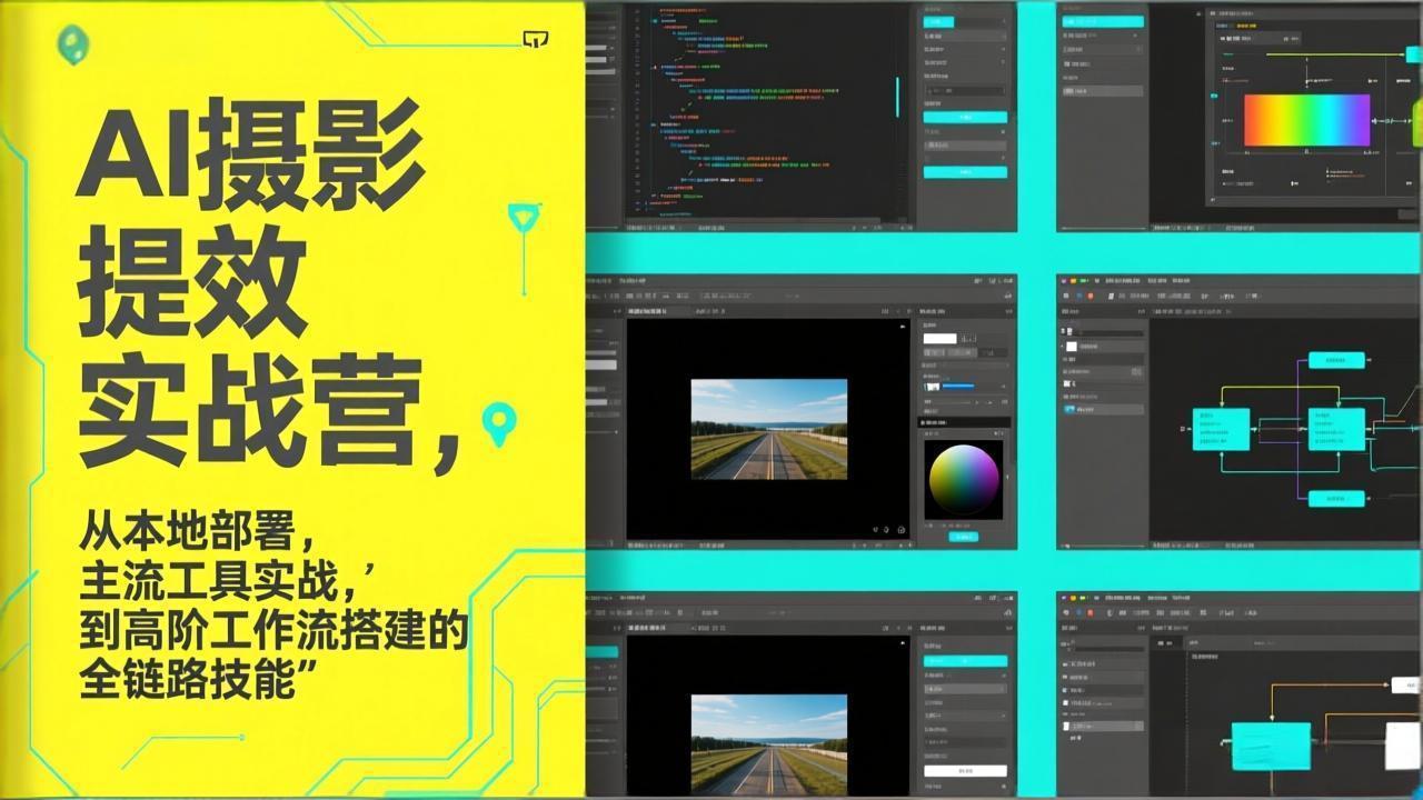 AI+摄影提效实战营,从本地部署,主流工具实战,到高阶工作流搭建的全链路技能-冒泡网
