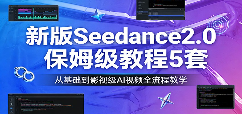 新版Seedance2.0保姆级教程5套:从基础到影视级AI视频全流程教学-冒泡网