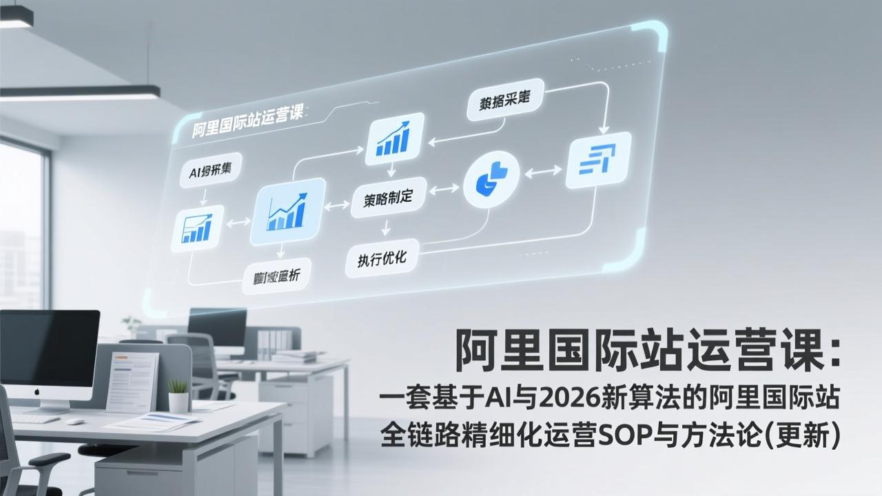 阿里国际站运营课:一套基于AI与2026新算法的阿里国际站全链路精细化运营SOP与方法论(更新-冒泡网