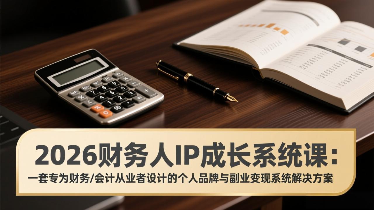 2026财务人IP成长系统课：一套专为财务/会计从业者设计的个人品牌与副业变现系统解决方案-冒泡网