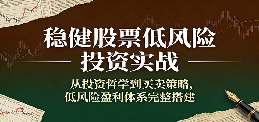 稳健股票低风险投资实战：从投资哲学到买卖策略，低风险盈利体系完整搭建-冒泡网
