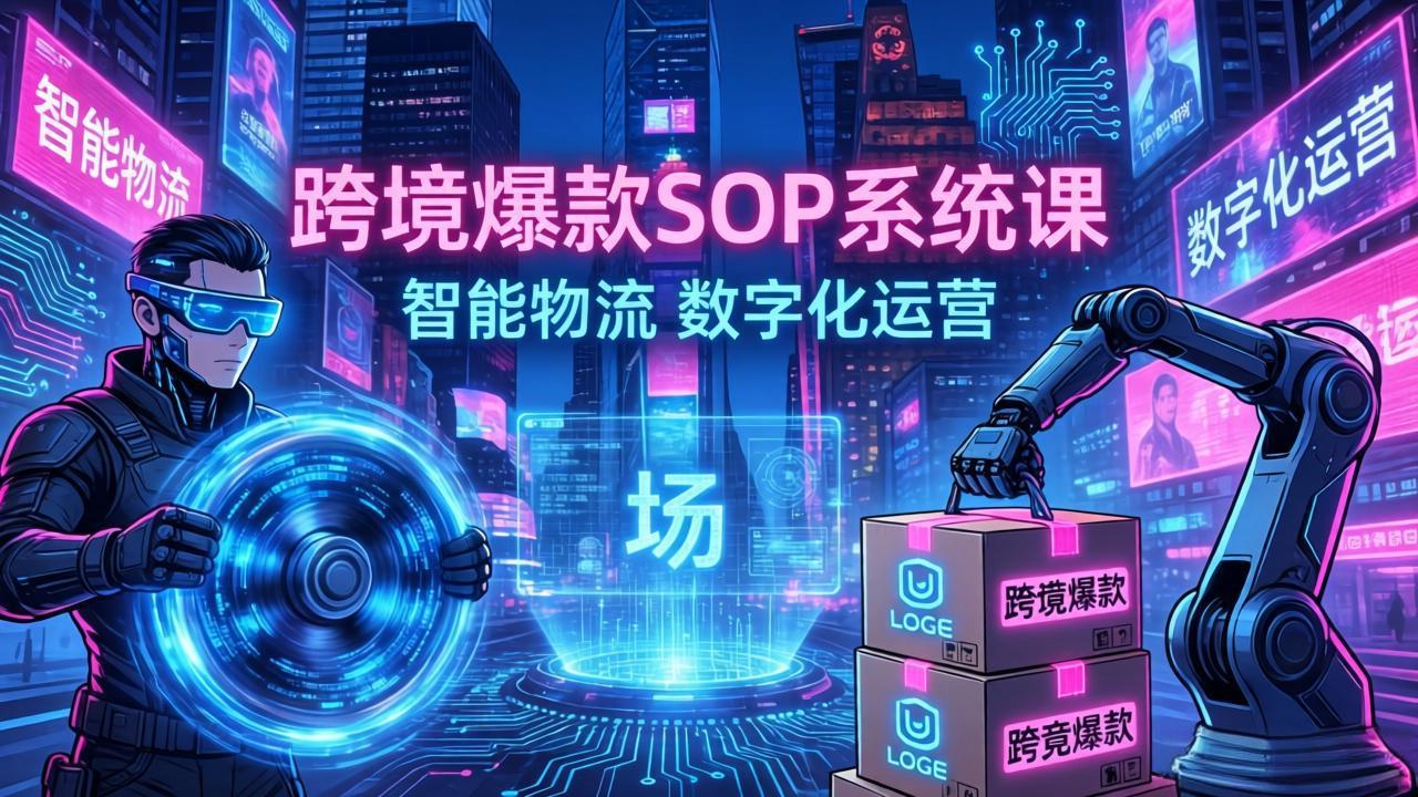 跨境爆款SOP系统课,“内容飞轮+精准投放+AI自动化”为核心,拆解“人×货×场”黄金公式-冒泡网