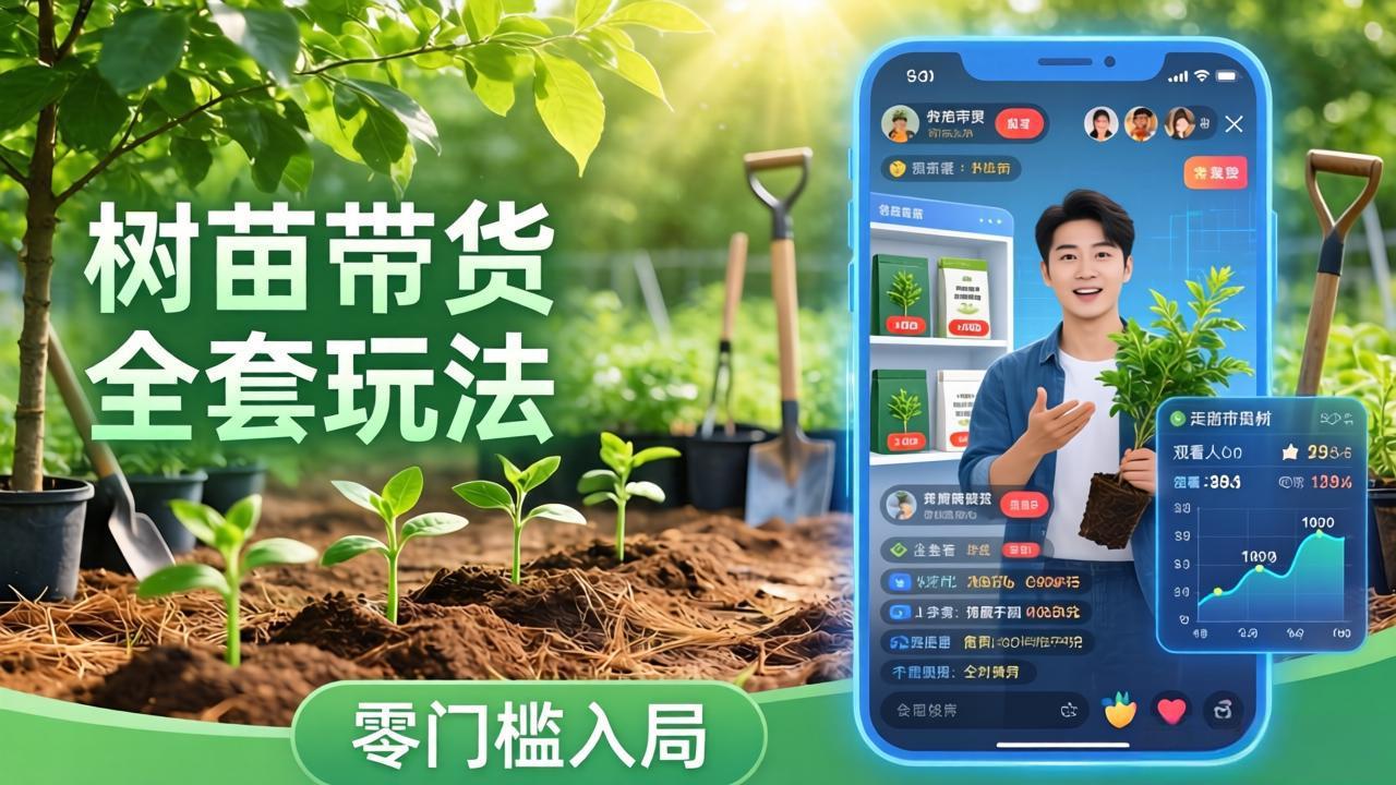 视频号AI树苗带货全套玩法:零门槛入局,掌握豆包、千问等AI工具制作树苗视频的全套流程-冒泡网