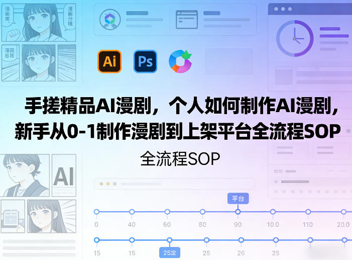 手搓精品AI漫剧,个人如何制作AI漫剧,新手从0-1制作漫剧到上架平台全流程SOP-冒泡网