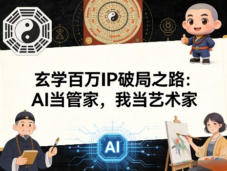 玄学百万IP破局之路:AI当管家,我当艺术家-冒泡网