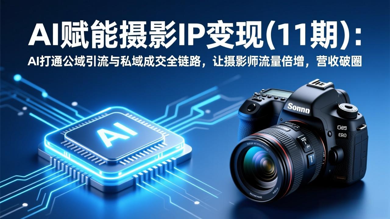 AI赋能摄影IP变现(11期-冒泡网