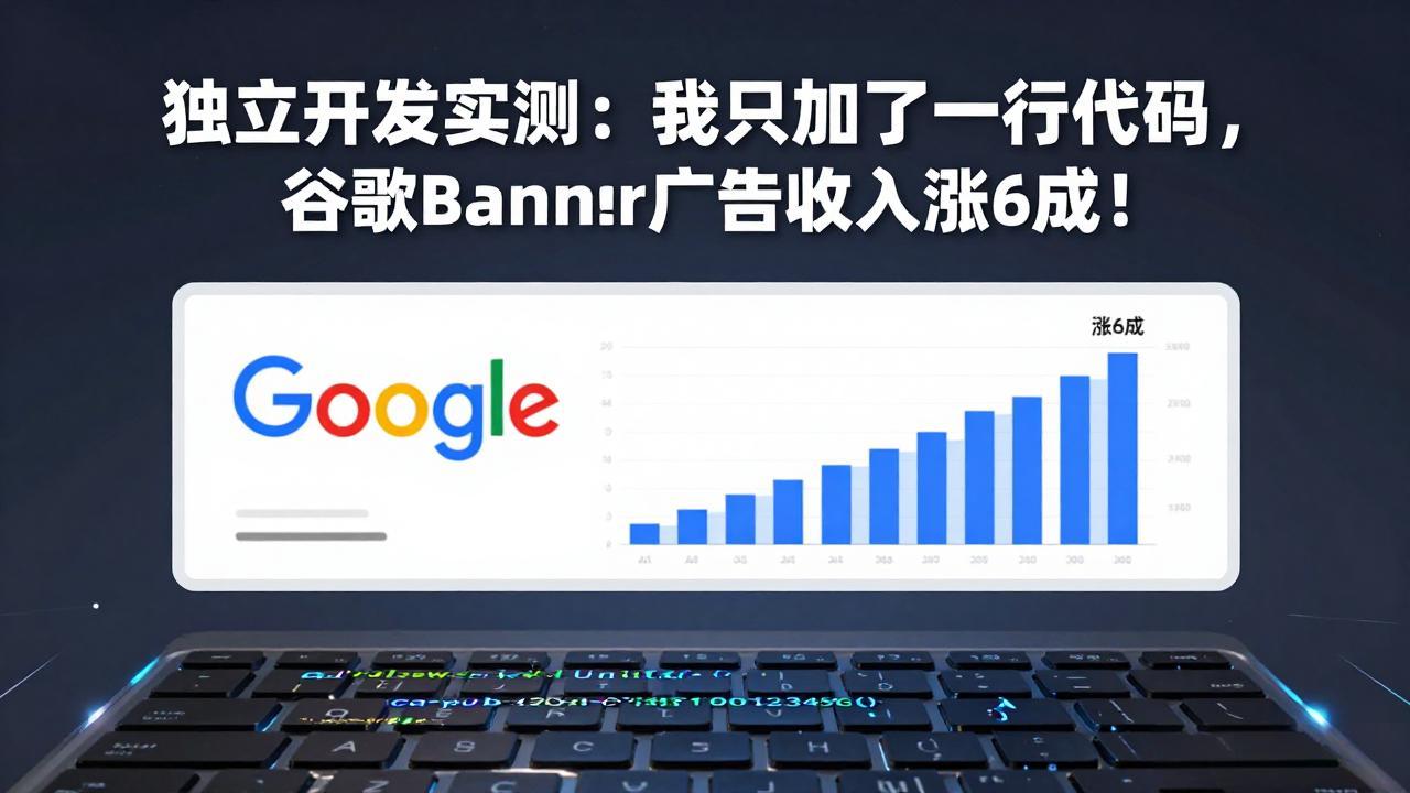 付费文章:独立开发实测:我只加了一行代码,谷歌Banner广告收入涨6成!-冒泡网