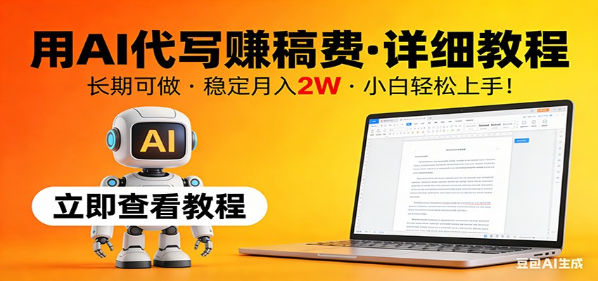 用AI代写赚稿费，详细教程，长期可做，稳定月入2W，小白轻松上手！-冒泡网