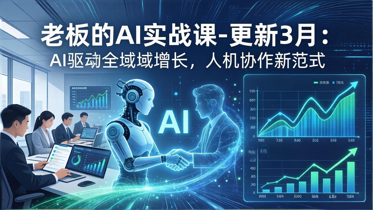 老板的AI实战课-更新3月：AI驱动全域增长，人机协作新范式，用AI提高企业效率、利润与竞争力-冒泡网