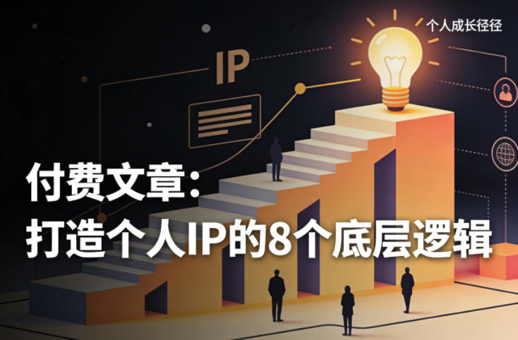 付费文章：打造个人IP的8个底层逻辑-冒泡网