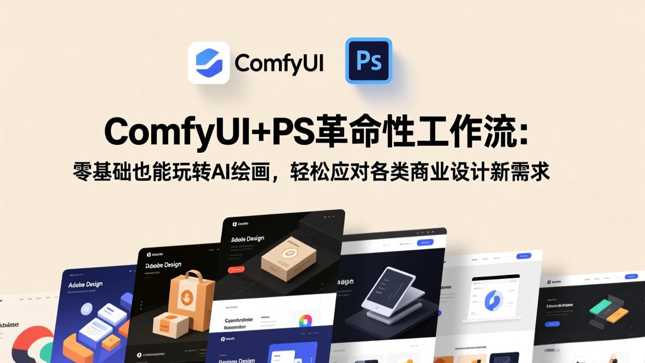 ComfyUI+PS革命性工作流:零基础也能玩转AI绘画,轻松应对各类商业设计新需求-冒泡网