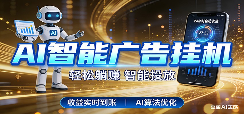 智能广告挂机新时代,利用碎片化时间实现稳定被动收益,AI帮你持续盈利-冒泡网
