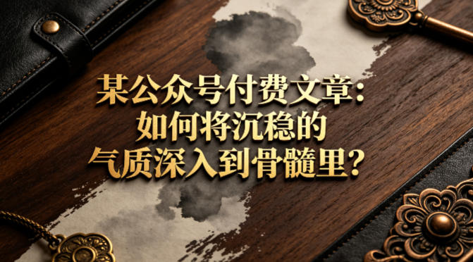 某公众号付费文章：如何将沉稳的气质深入到骨髓里？-蜗牛学社