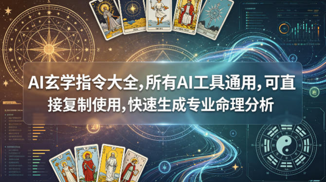AI玄学指令大全,所有AI工具通用,可直接复制使用,快速生成专业命理分析-蜗牛学社