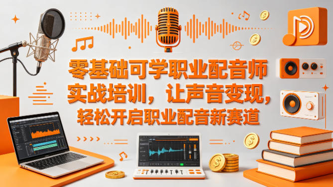 零基础可学职业配音师实战培训,让声音变现,轻松开启职业配音新赛道-蜗牛学社