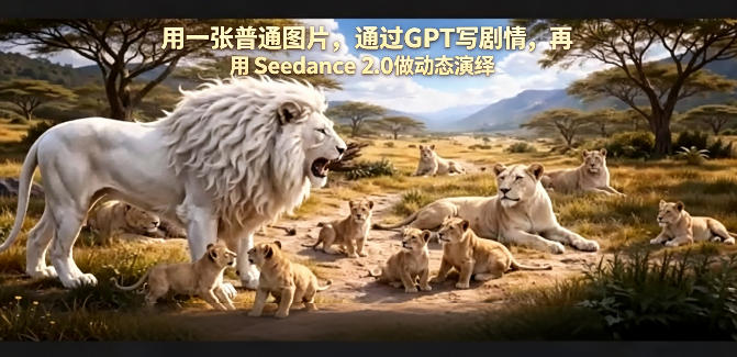用一张普通图片,通过GPT写剧情,再用Seedance 2.0做动态演绎,居然能生成迪士尼风格搞笑动画-蜗牛学社